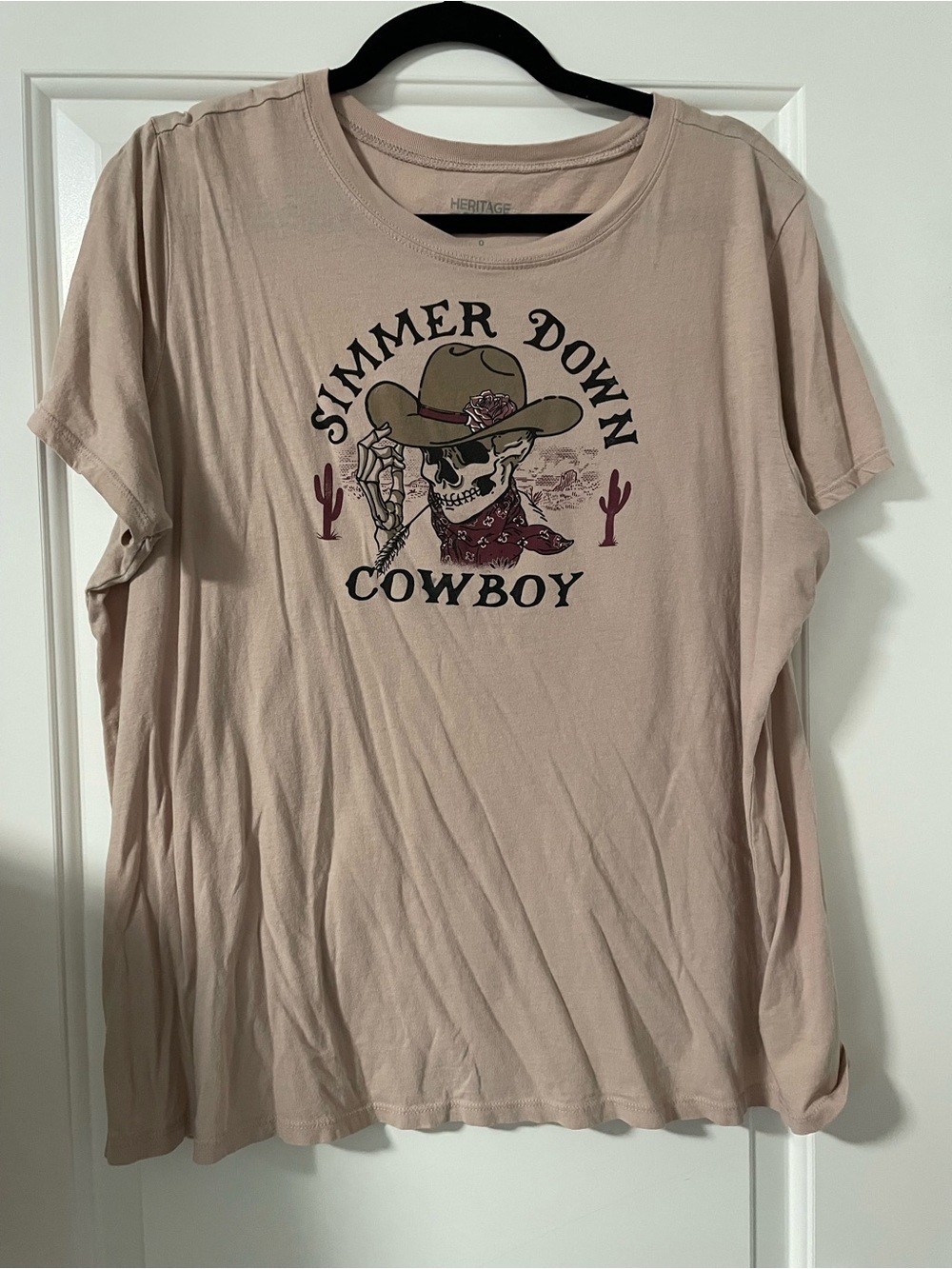 Torrid Simmer Down Cowboy Graphic Tee - Blush Pink Women’s Top